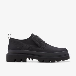 Clarks Badell Lace Black Nubuck Nette Schoenen Heren Zwart | 4876532-GU