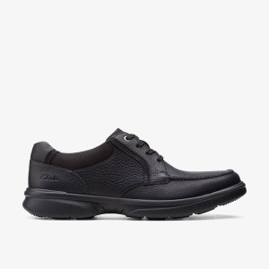 Clarks Bradley Vibe Black Tumbled Leather Nette Schoenen Heren Zwart | 4571826-HE