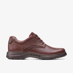 Clarks Brawley Pace Mahogany Leather Nette Schoenen Heren Mahogany | 2046971-YO