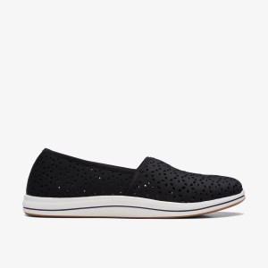 Clarks Breeze Emily Black Slip Ons Dames Zwart | 4738125-JM