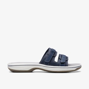 Clarks Breeze Piper Navy Sandalen Dames Donkerblauw | 8519702-IX