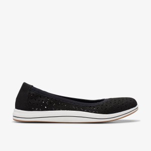 Clarks Breeze Roam Black Slip Ons Dames Zwart | 7519360-NJ