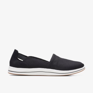 Clarks Breeze Step II Black Slip Ons Dames Zwart | 2051694-YT