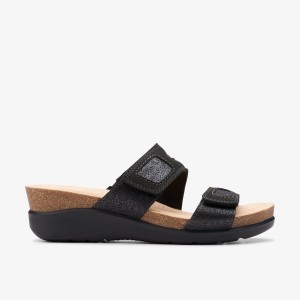 Clarks Calenne Maye Black Combination Sandalen Dames Zwart | 1569807-LI