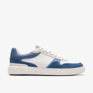 Clarks Court Lite Race Blue Combination Sneakers Heren Blauw | 5931078-OF