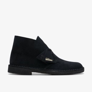 Clarks Desert Boot Black Suede Nette Schoenen Heren Zwart | 7013594-JD