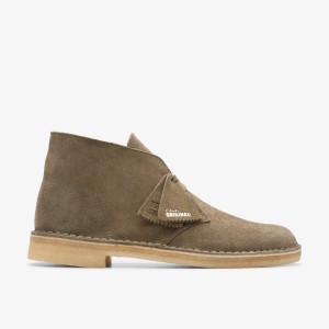 Clarks Desert Boot Pale Khaki Suede Woestijnlaarzen Heren Khaki | 4823019-DH
