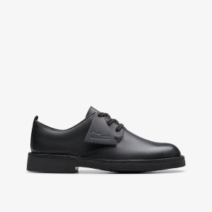 Clarks Desert London Older Black Originele Schoenen Kinderen Zwart | 4789035-XB
