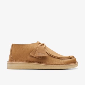 Clarks Desert Nomad Mid Tan Leather Woestijnlaarzen Heren Bruin | 5489673-PY