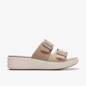 Clarks Drift Buckle Sand Combination Sleehakken Dames Bruin | 1237485-JW