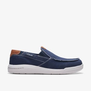 Clarks Driftlite Step Navy Combination Slip On & Loafers Heren Donkerblauw | 7682510-OT