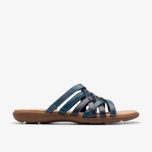 Clarks Elizabelle Rio Blue Multicolour Sandalen Dames Blauw | 4923018-TJ