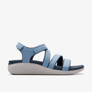 Clarks Glide Hi Ella Denim Sleehakken Dames Blauw | 8917430-JB