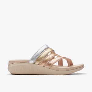 Clarks Glide Hi Iris Metallic Multicolour Sandalen Dames Metal | 6923510-IA