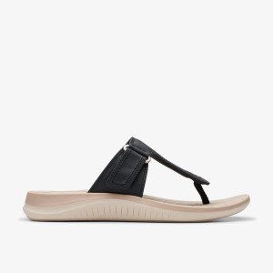 Clarks Glide Walk Black Sandalen Dames Zwart | 9401576-VC