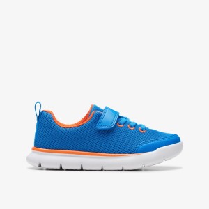 Clarks Hoop Run Kid Blue Synthetic Sneakers Kinderen Blauw | 3187604-AF
