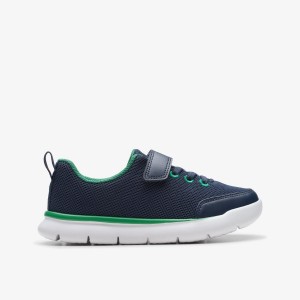 Clarks Hoop Run Kid Navy Synthetic Sneakers Kinderen Donkerblauw | 7261493-KQ