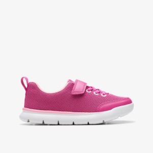 Clarks Hoop Run Kid Pink Synthetic Sneakers Kinderen Roze | 0745692-FD