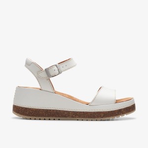 Clarks Kassanda Lily Off White Leather Sandalen Dames Wit | 2560819-IT