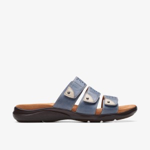 Clarks Kitly Walk Denim Sandalen Dames Blauw | 5376098-DG