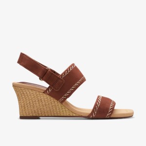 Clarks Kyarra Rose Tan Nubuck Sleehakken Dames Bruin | 4395710-SR