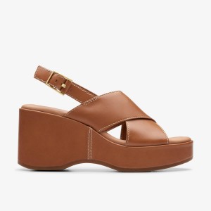Clarks Manon Wish Tan Leather Sleehakken Dames Bruin | 7418263-AX
