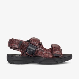 Clarks Martine Rose Mens Sandal 1 Brown Snake Sandalen Heren Bruin Slangenprint | 4691270-HO