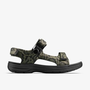 Clarks Martine Rose Mens Sandal 2 Green Textile Sandalen Heren Groen | 6908251-DG