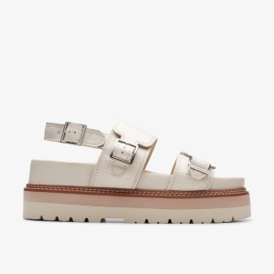 Clarks ORIANNA GLIDE Cream Interest Platform Schoenen Dames Room | 3564972-EY