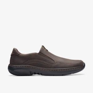 Clarks Pro Step Dark Brown Tumbled Nette Schoenen Heren Donkerbruin | 8359271-KY
