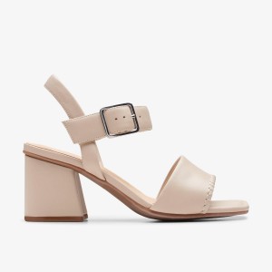 Clarks Siara 65 Buckle Sand Leather Sandalen Dames Bruin | 2930415-EX
