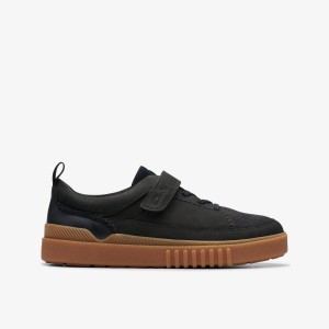 Clarks Somerset Tor Kid Black Sneakers Kinderen Zwart | 2531489-YP