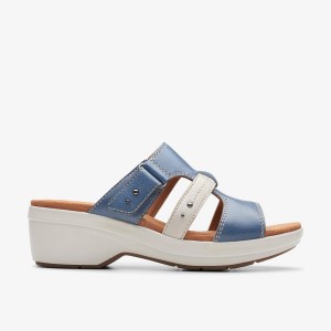 Clarks Tuleah Jane Denim Combination Sleehakken Dames Blauw | 2673150-ZX