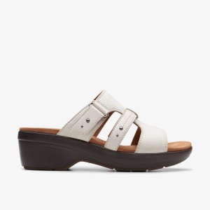 Clarks Tuleah Jane Off White Leather Sleehakken Dames Wit | 1527694-SP