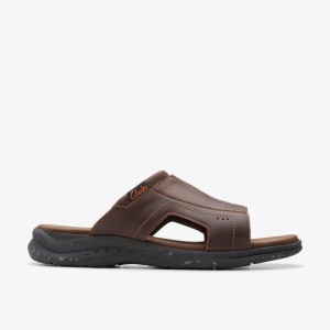 Clarks Walkford Band Beeswax Leather Sandalen Heren Beeswax | 3627915-RO