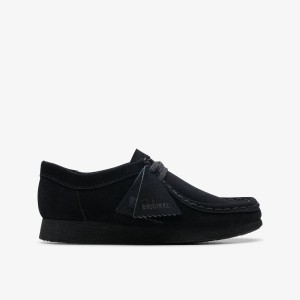 Clarks Wallabee Older Black Suede Originele Schoenen Kinderen Zwart | 0413652-OT
